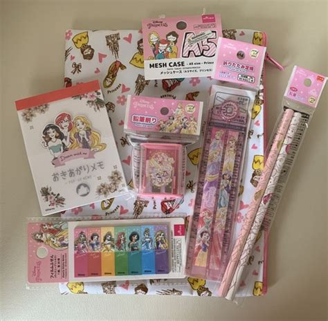 Buy NEW!! ~ Disney Princesses x Daiso Japan Set of 6 Stationary Set ...