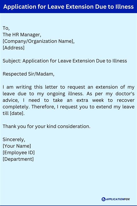 Leave Extension Email Due To Illness at Carlos Snyder blog