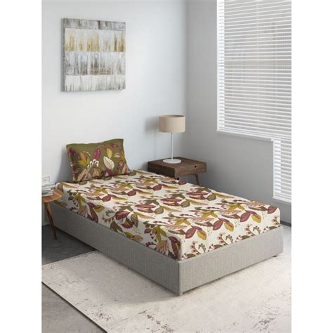 Buy DDecor Live Beautiful, Cotton 1 Single Bedsheet With 1 Pillow ...