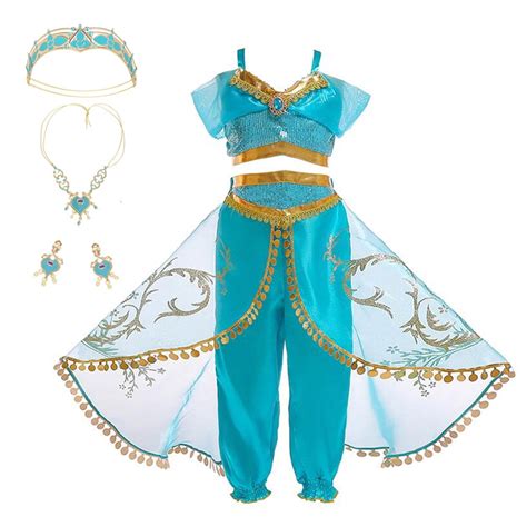 Jasmine Princess Costume Cosplay with Accessories | Ubuy India