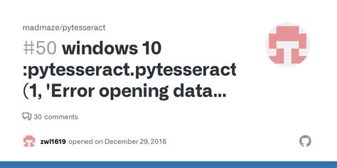 windows 10 :pytesseract.pytesseract.TesseractError: (1, 'Error opening ...