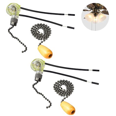 Buy Aiwode Ceiling Fan Light Switch,Pull Chain Switch for Ceiling Light ...