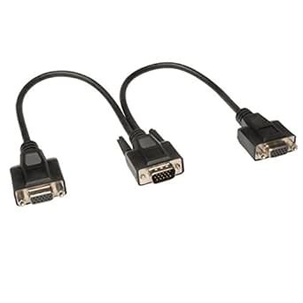 TRIPP LITE P516-001-HR Monitor Y-Splitter, 1ft (For 1600 x 1200 ...