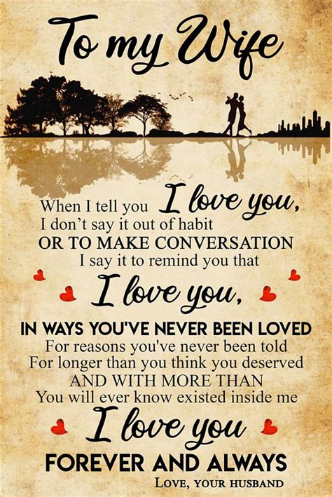 To My Wife I Love You in Ways You’ve Never Been Loved Poster, Couple ...