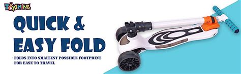 Toyshine Rodeo Kids Kick Scooter for 4-10 Year Kids, with 3 Wheel, 4 ...