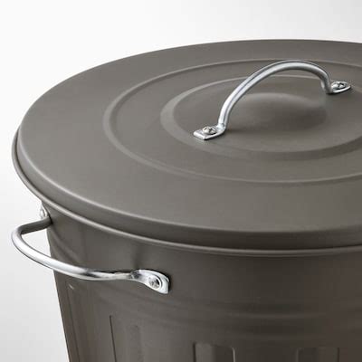 KNODD bin with lid, grey, 40 l (11 gallon) - IKEA