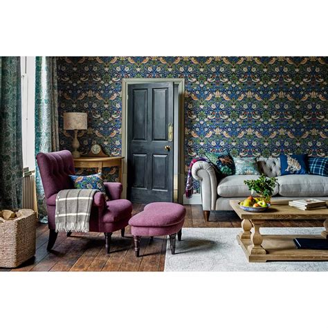 Morris & Co. Strawberry Thief Wallpaper at John Lewis