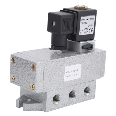 Buy ViaaFamido 2 Position 5 Way Solenoid Valve,Single Electric Control ...