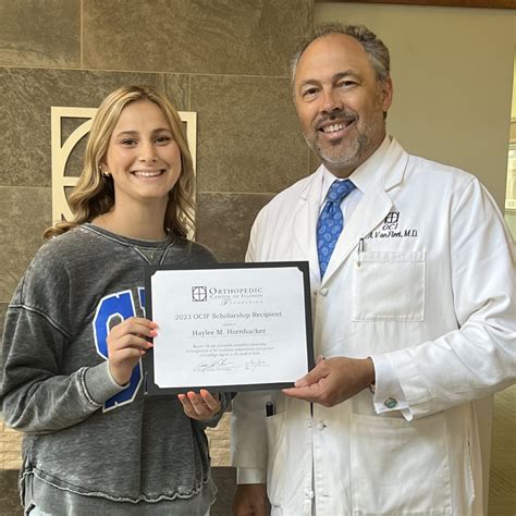 The OCI Foundation Awards Its Annual $5,000 Scholarship - Orthopedic ...