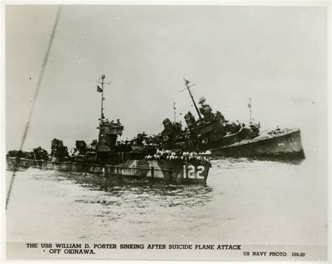 USS William D. Porter sinking off the coast of Okinawa, 1945 | The ...