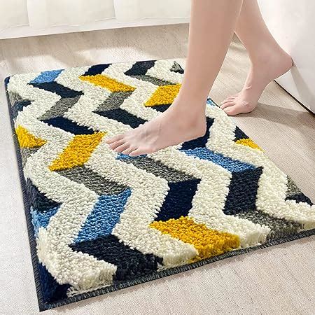 Buy Roseate Zig Multi Super Soft Anti Skid (40x60 cm) Super Absorbent ...