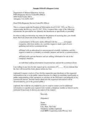 Fillable Online Sample FOIA.doc Fax Email Print - pdfFiller