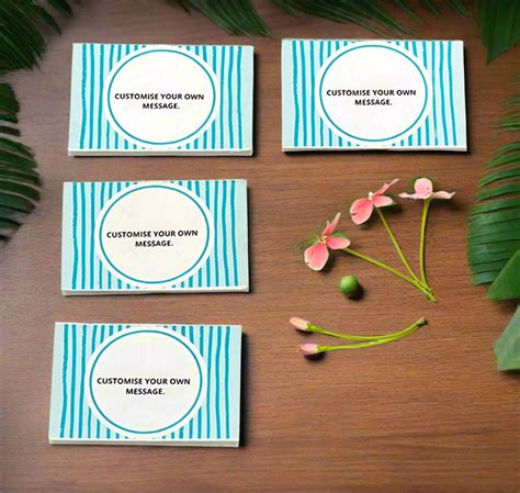 Blue Customised Seed Paper Cards with Envelopes (Set of 12) – Kavi The ...