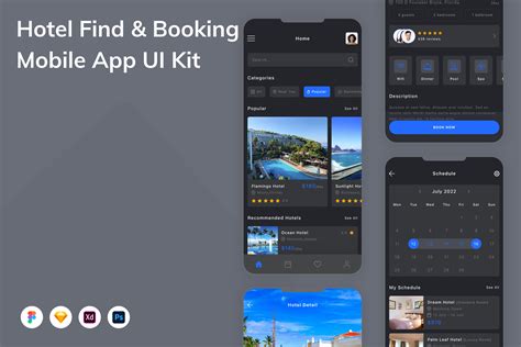 Hotel Find & Booking Mobile App UI Kit Graphic by betush · Creative Fabrica