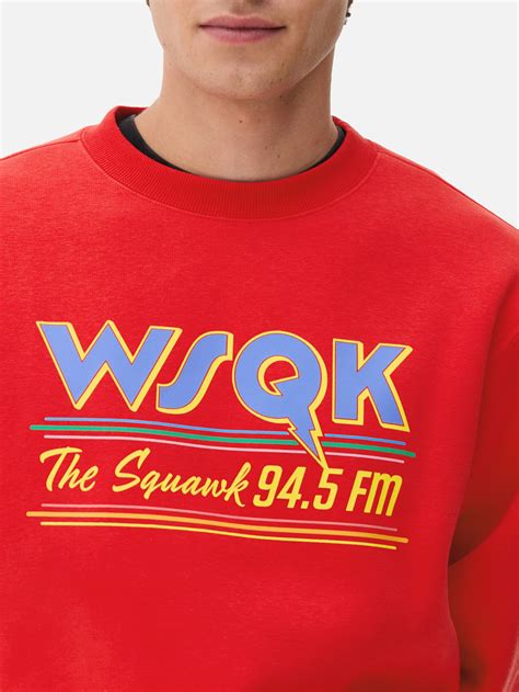 Mens Red Stranger Things WSQK Sweatshirt | Primark