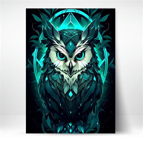 High-Quality Metal Posters - Wildlife Owl WO04 | Vibrant Colors & Sharp ...