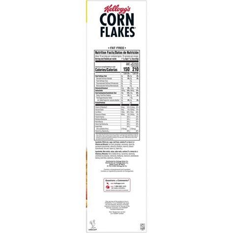Corn Flakes Nutrition Facts Label