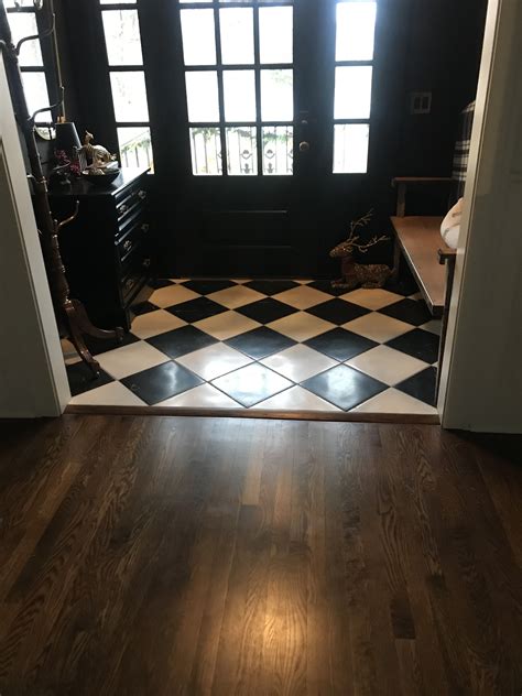 Black and White Checkered Floor Tile