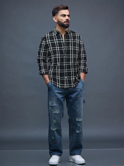 Green Slim Fit Checked Shirt – Wrogn