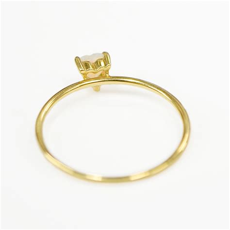 サイズ直し無料 【K18】 オパールハートリング 0.13ct | Swallow Tail（スワローテール） ハンドメイドジュエリー 工房 ...