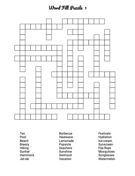 Printable Word Fill in Puzzles | FREE Printable HQ