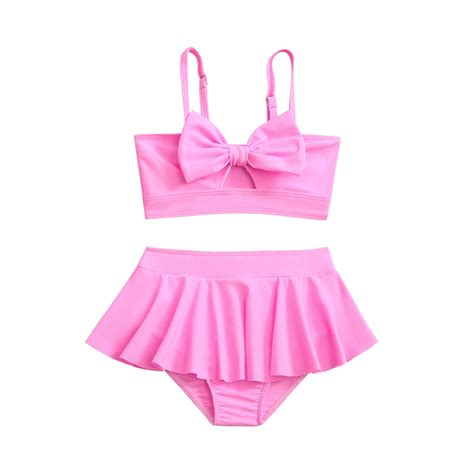 Odeerbi Mommy and Me Swimsuits Cutout Two Piece Bikini Swim Skirt Set ...