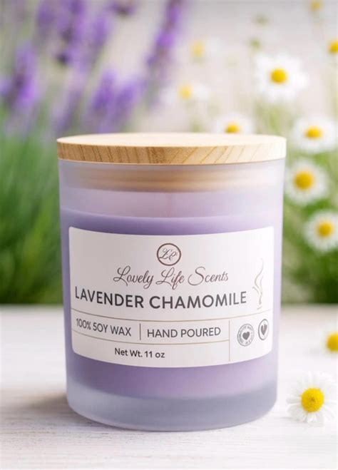 Lavender Chamomile Soy Wax Candle, Hand Poured, Floral Scent - Etsy