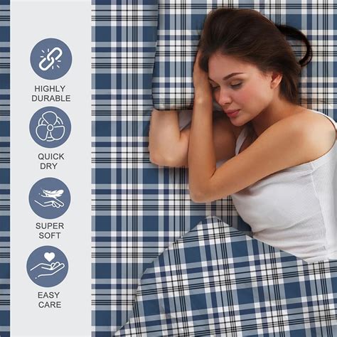 Buy LAYERS Zen Cotton Blend 225TC Checked 3Pcs King Bedsheet Set from ...