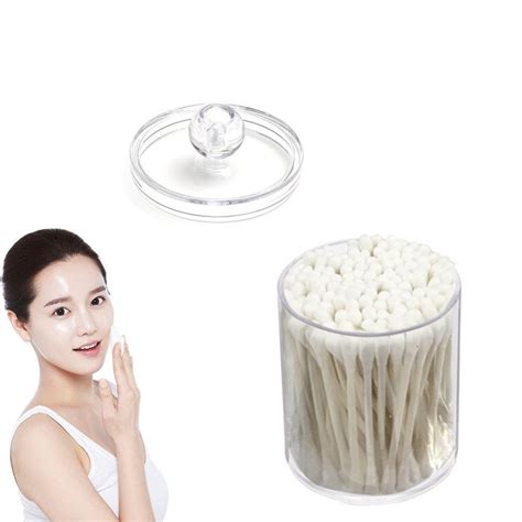 Atoz prime 6.5x7.5cm Cotton Swab Case Cylinder Acrylic Cotton Storage ...