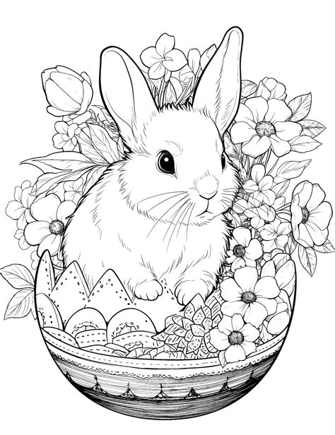 44 Cute Bunny Coloring Pages For Kids And Adults - Our Mindful Life