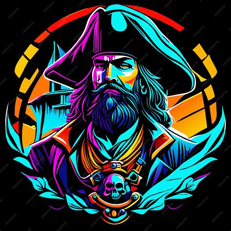 Premium Vector | Captain of the seas highresolution pirate vector