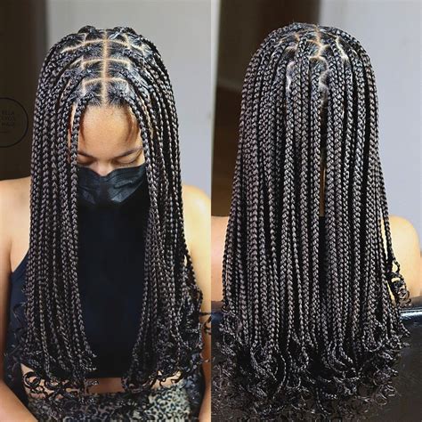 Smedium knotless box braids – Artofit