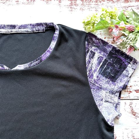 左袖デザインTシャツ パープル柄 W5008 | MSNOW WORLDLAB