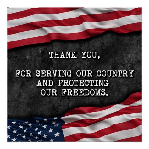 Thank you veterans. poster | Zazzle.com