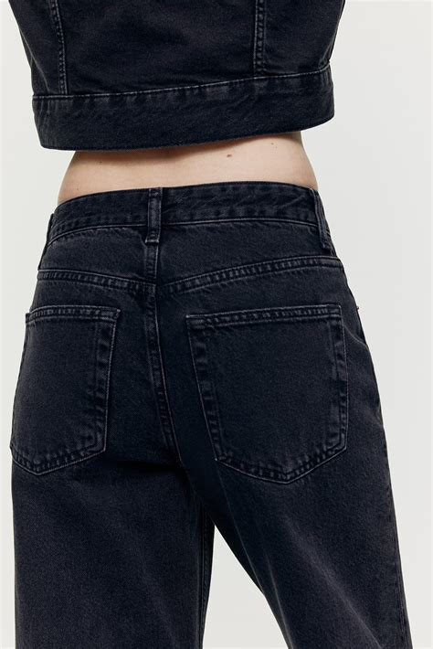 Wide jeans - Black/Washed out - Ladies | H&M GB