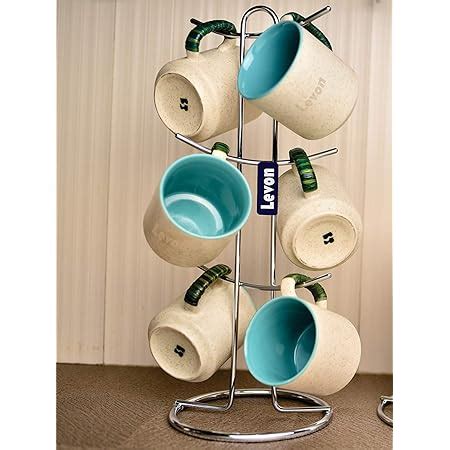 Buy LEVON Stainless Steel Cup Stand | Chrome Finish Stylish Cup Holder ...