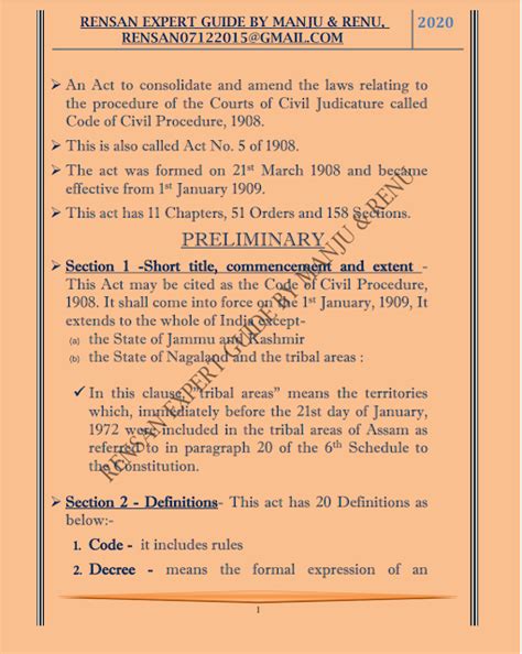 CPC Act 1908 for IP LDCE