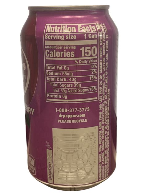 Dr. Pepper Blackberry Soda Can 355ML