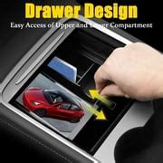 Buy Tesla Model 3 & Model Y Flocked Center Console Storage Bin for 2021 ...