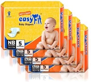 easyFit Baby Diapers/Taped(Pack of 4) Complete Comfort |Adjustable Fit ...