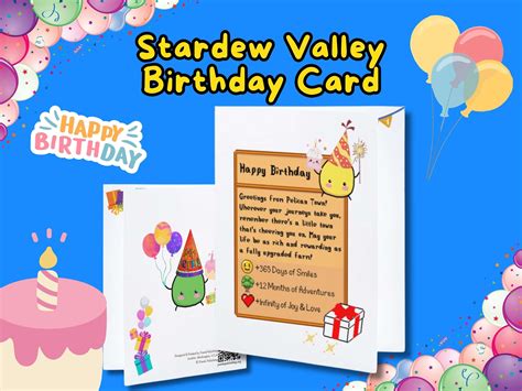 Stardew Valley Birthday Card | Stardew Valley Greeting Card,stardew ...