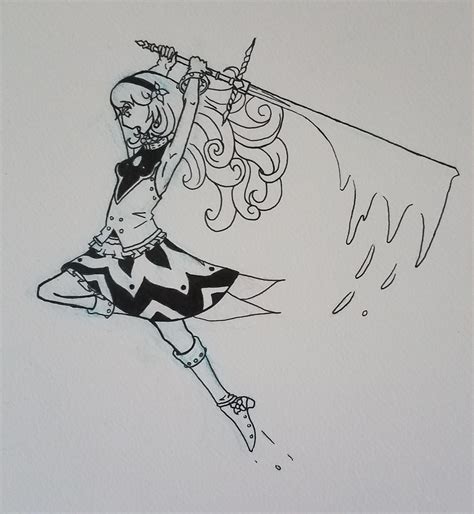I drew an action pose for a magical girl OC. : r/AnimeSketch