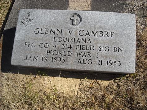 Glenn Vincent Cambre (1893-1953) - Mémorial Find a Grave