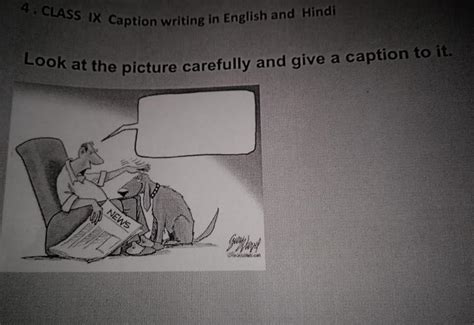 4. CLASS IX Caption writing in English and Hindi Look at the picture ...