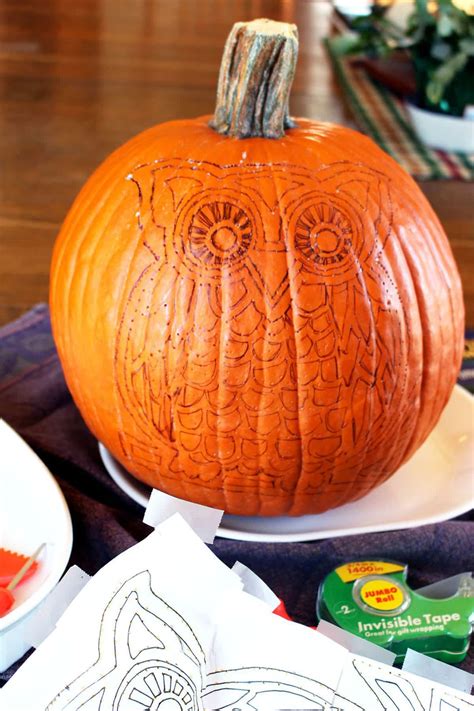 Easy Owl Pumpkin Stencil 100 Pumpkin Carving Stencils (Free PDF