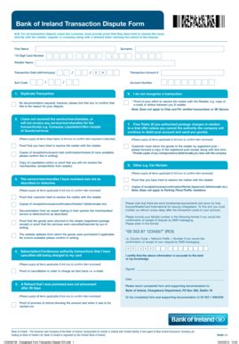 Bank Of Ireland Transaction Dispute Form 2020-2026 - Fill and Sign ...