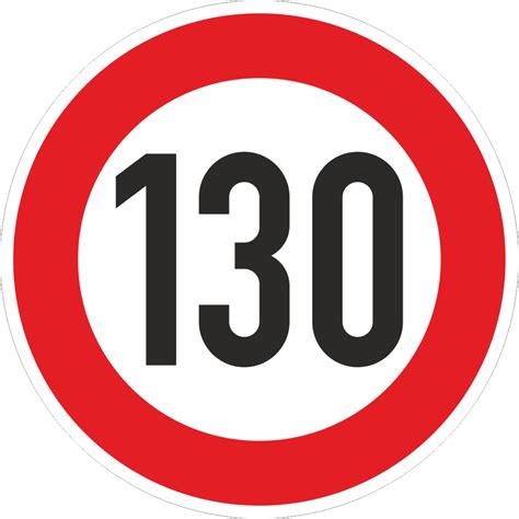 Verkehrsschild 130 km/h | Verkehrszeichen VZ 274-130