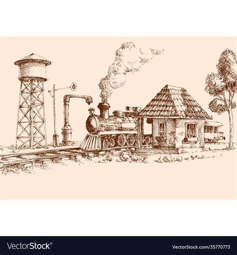 Railway Station Drawing Local Train 的图像结果