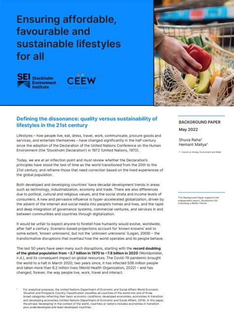 Ensuring Affordable, Favourable and Sustainable Lifestyles for All | CEEW