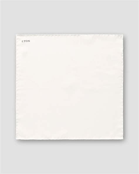 White Silk Pocket Square - Eton